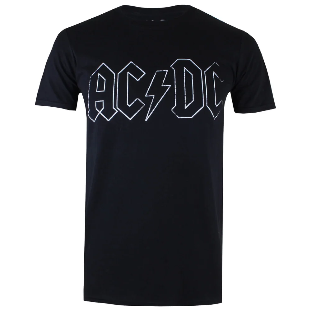 ACDC Herren Outline Logo T-Shirt - Schwarz - S - Schwarz Bild 1