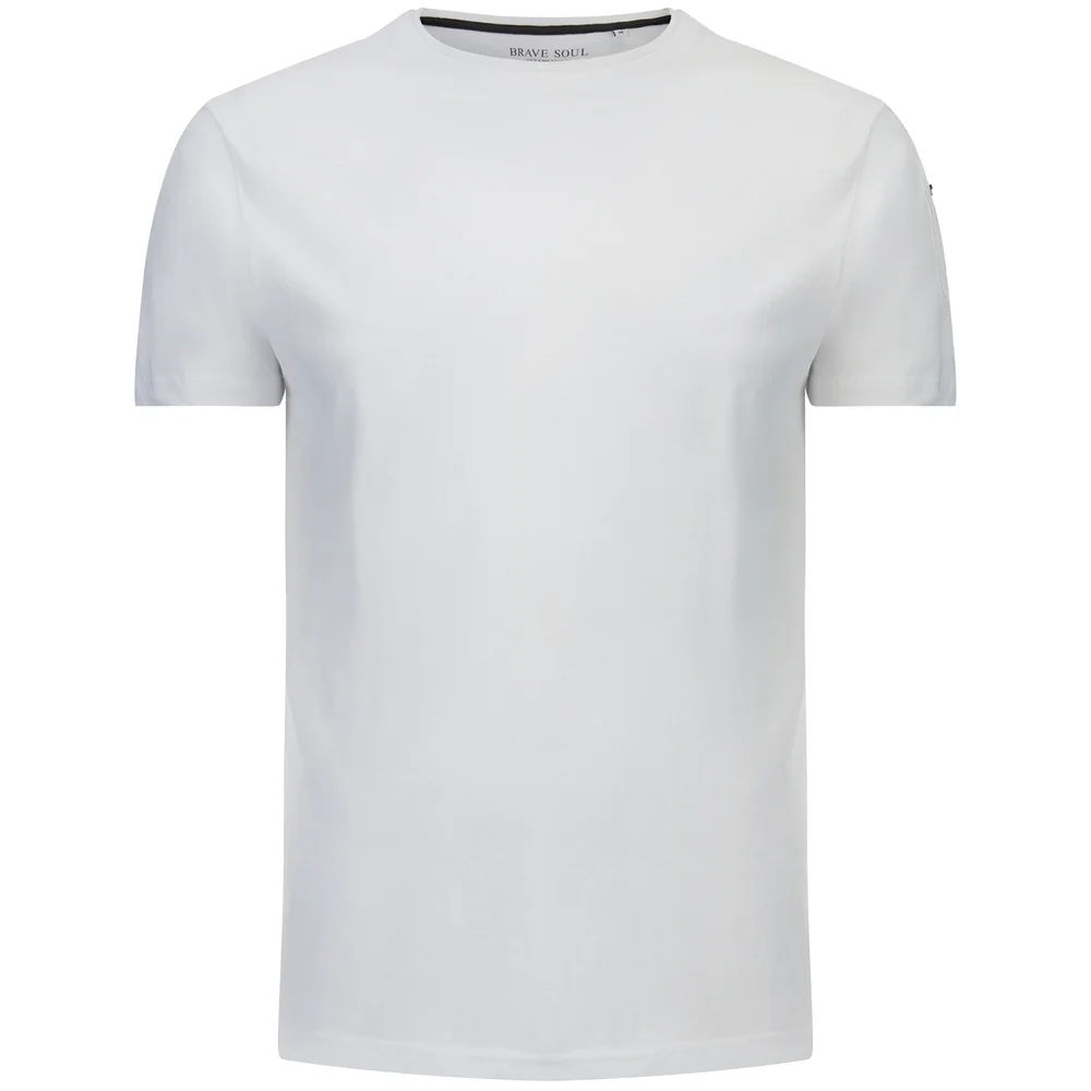 Brave Soul Men's Kershaw Pocket Sleeve T-Shirt - Optic White - S - Weiß Bild 1