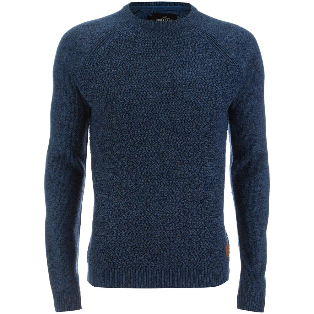Threadbare Men's Chartwell Raglan Jumper - Teal - S - Blau Bild 1
