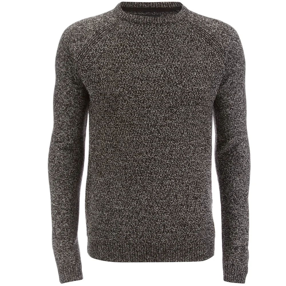 Threadbare Men's Chartwell Raglan Jumper - Black/Ecru - S - Schwarz Bild 1