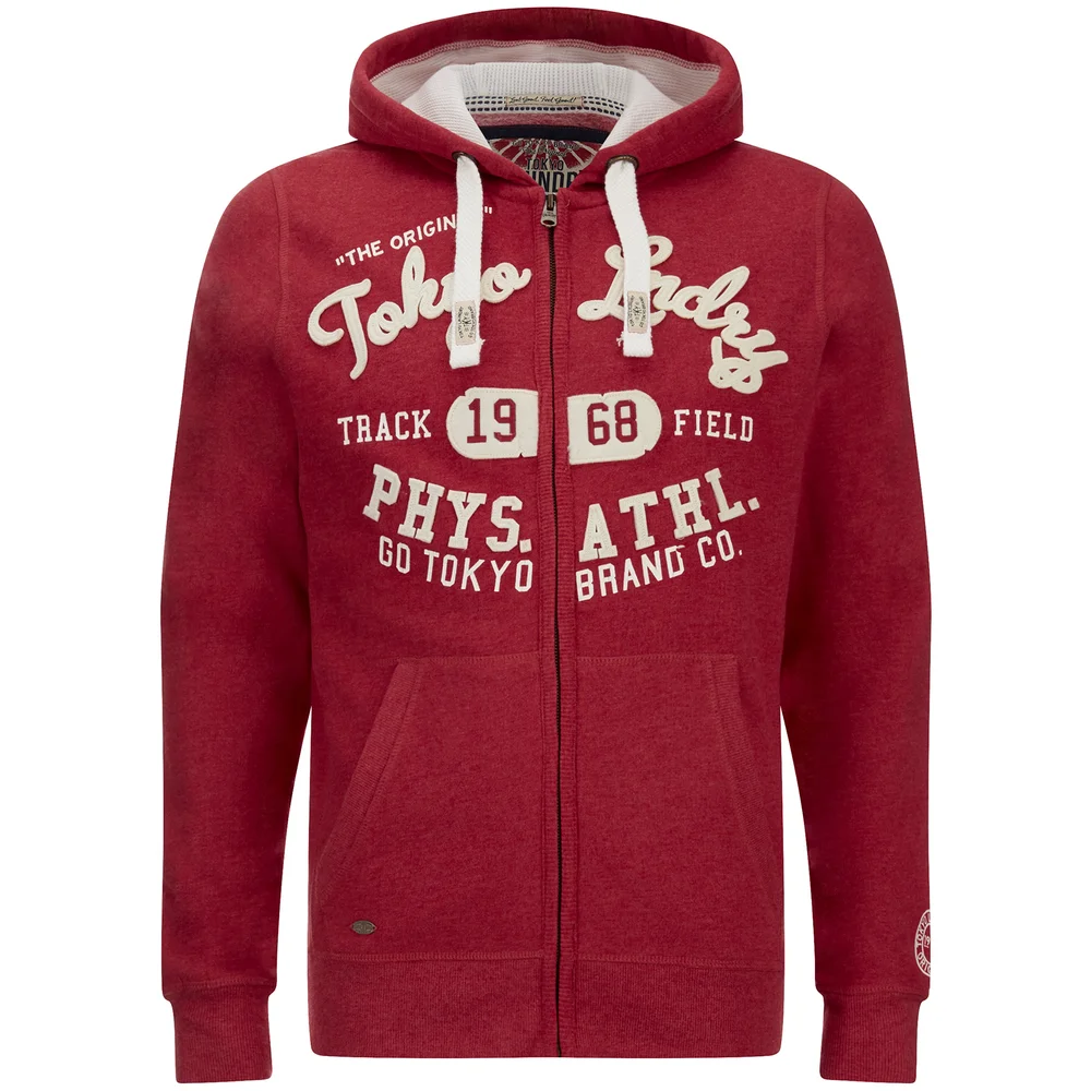 Tokyo Laundry Men's Mantua Bay Zip Through Hoody - Tokyo Red Marl - S - Rot Bild 1