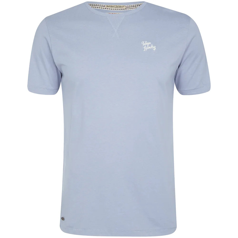 Tokyo Laundry Men's Essential Crew Neck T-Shirt - Placid Blue - S - Blau Bild 1