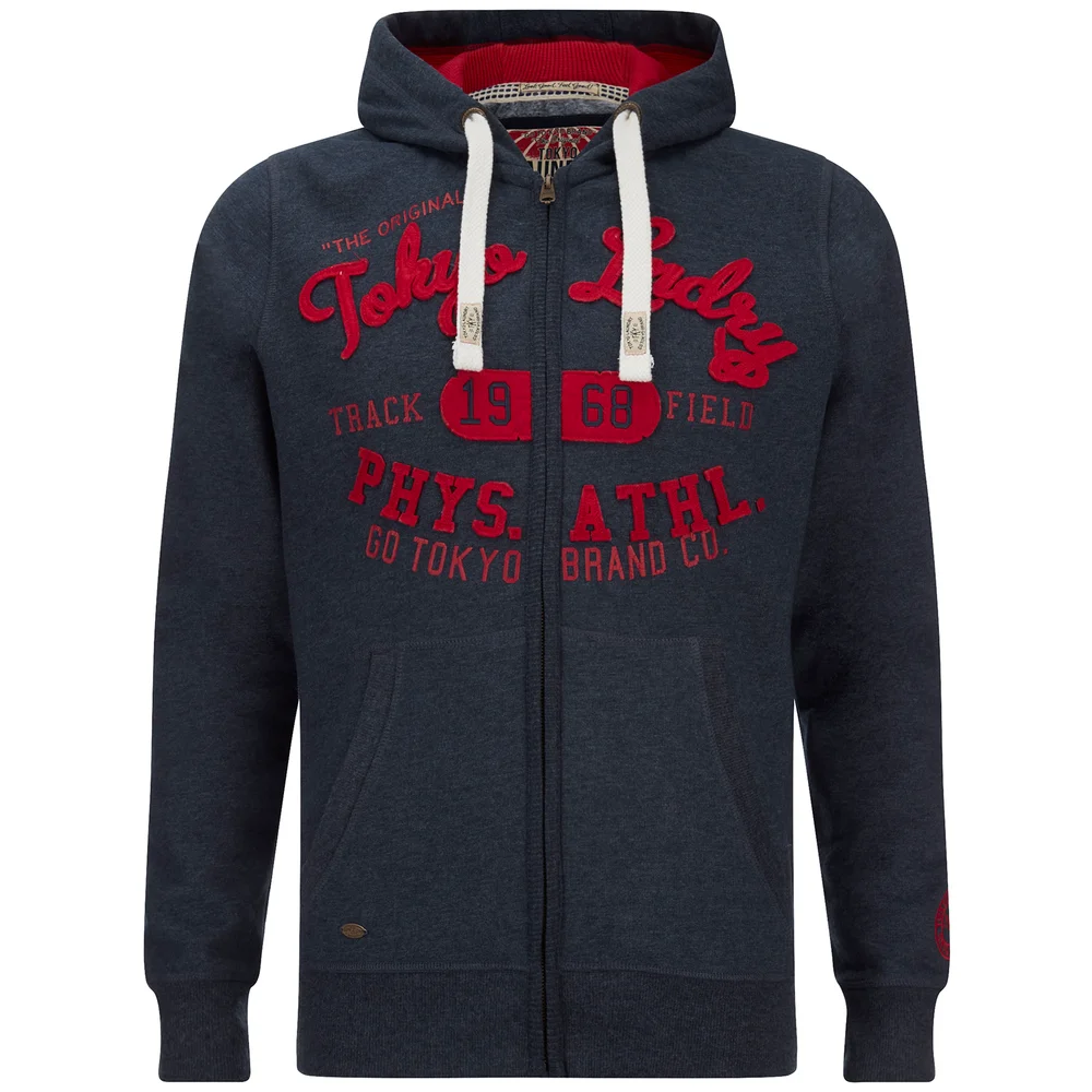 Tokyo Laundry Men's Mantua Bay Zip Through Hoody - Mood Indigo Marl - S - Blau Bild 1