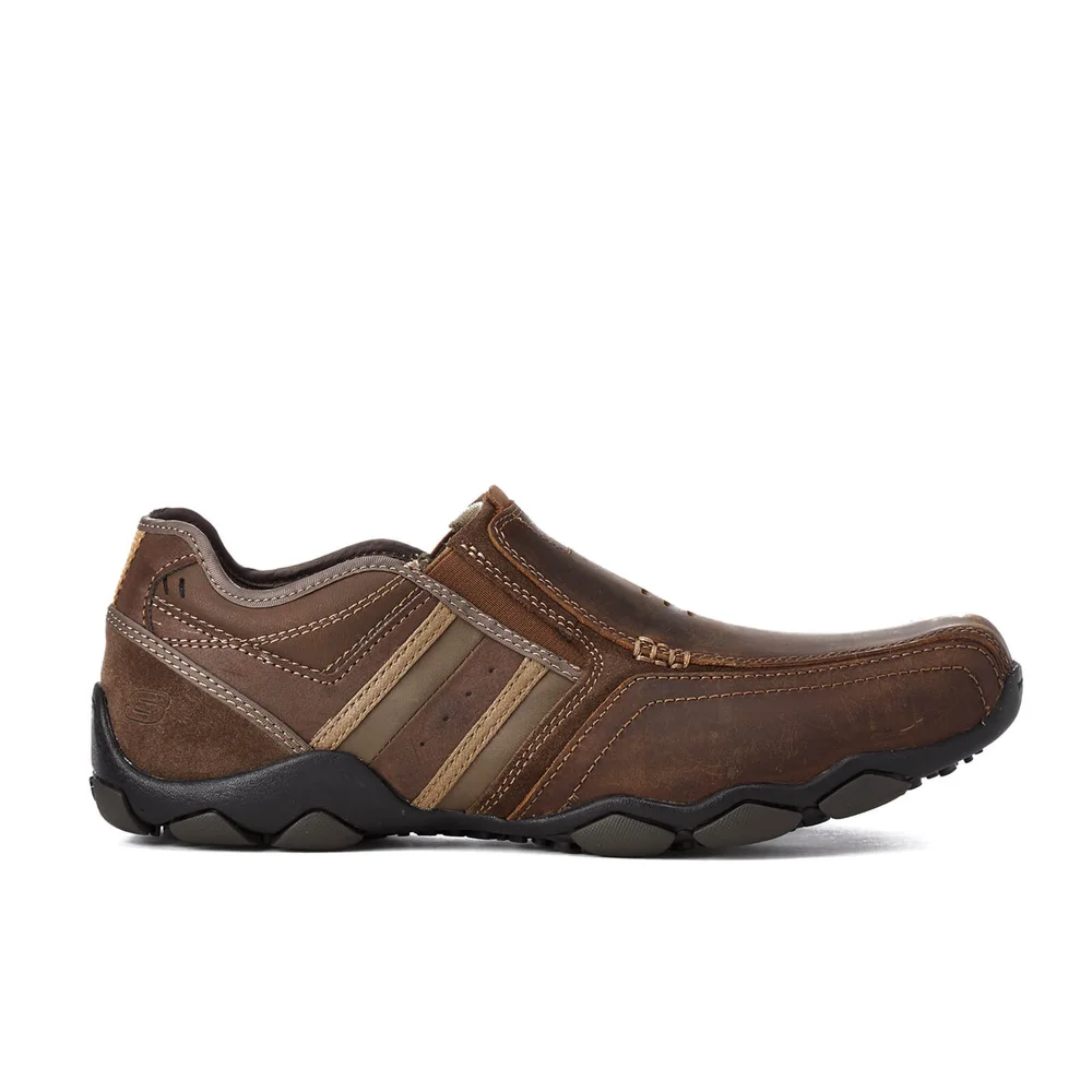 Skechers Men's Diameter Zinroy Leather Slip-On Shoes - Brown - UK 7 - Braun Bild 1