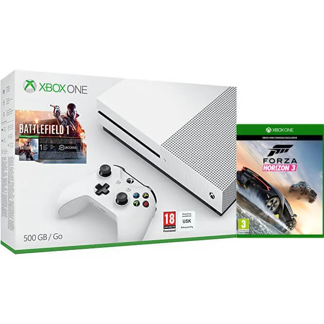 Xbox One S 500GB with Battlefield 1 & Forza Horizon 3 Bild 1