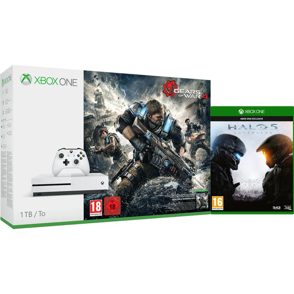 Xbox One S 1TB With Gears of War 4 and Halo 5 Bild 1