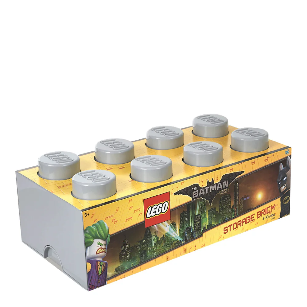 LEGO Batman Storage Brick 8 - Medium Stone Grey Bild 1