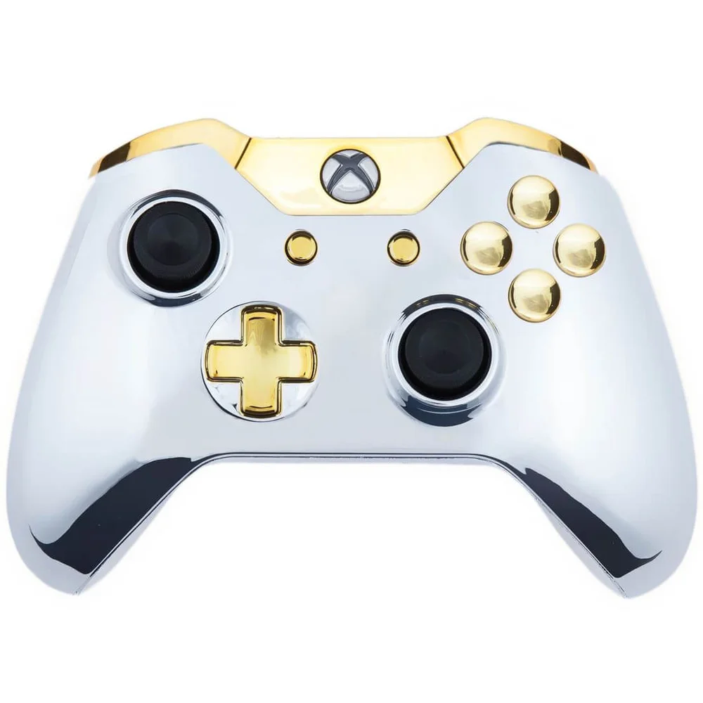 Xbox One Controller - Chrome Silver & Gold Buttons Bild 1