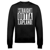Straight Outta Lapland Christmas Sweatshirt - Schwarz