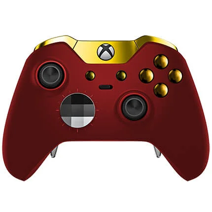 Custom Controllers Xbox One Elite Controller - Red Velvet & Gold Bild 1