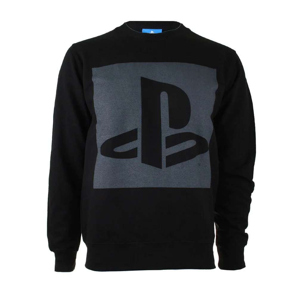 PlayStation Men's Block Logo Sweatshirt - Black - S - Schwarz Bild 1