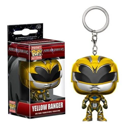 Power Rangers Movie Gelber Ranger Pocket Pop! Schlüsselanhänger Bild 1