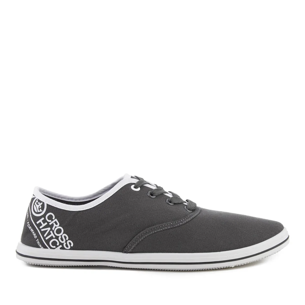 Crosshatch Men's Tsunami Canvas Pumps - Raven Grey - UK 7 - Grau Bild 1