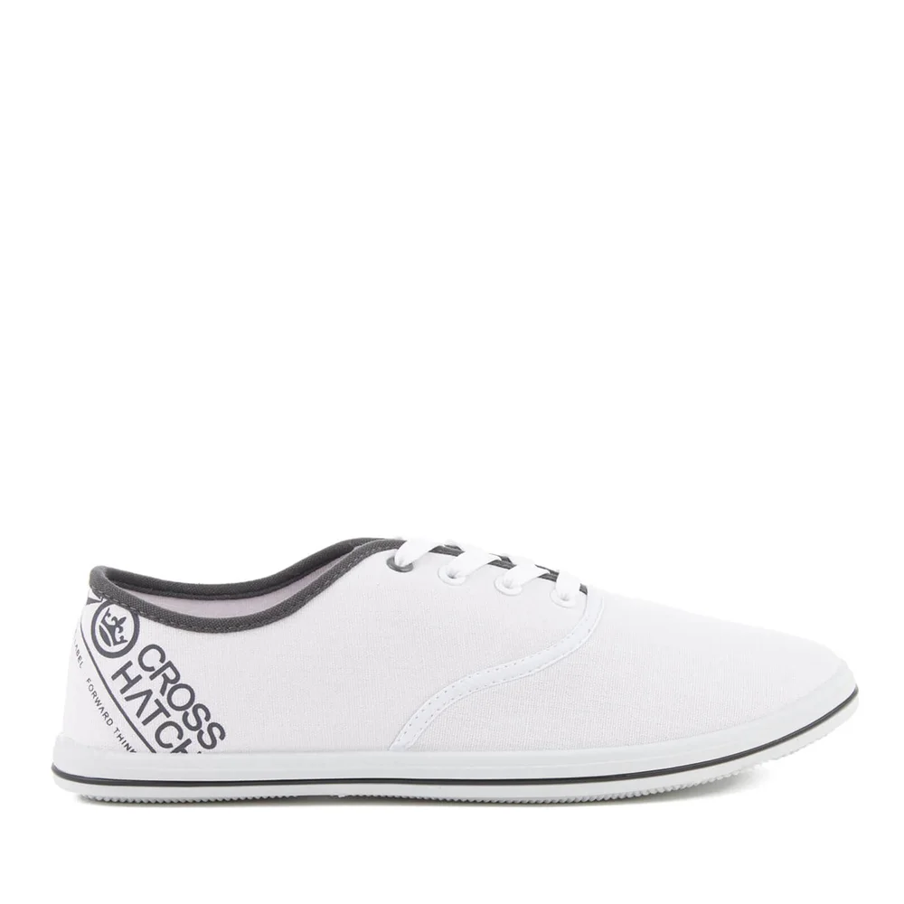 Crosshatch Men's Tsunami Canvas Pumps - White - UK 7 - Weiß Bild 1