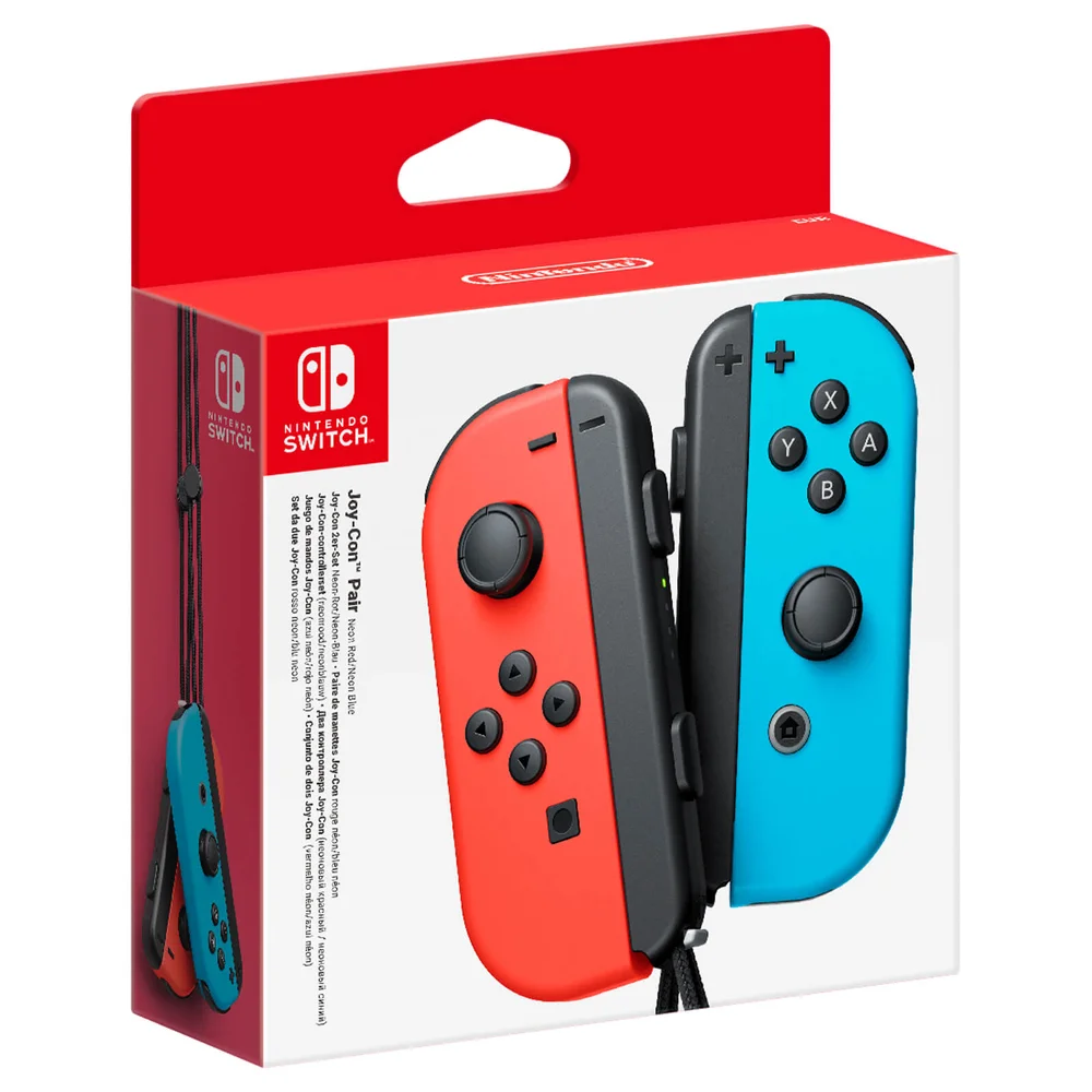 Nintendo Switch Neon Red Joy-Con (L) and Neon Blue Joy-Con (R) Controller Set Bild 1