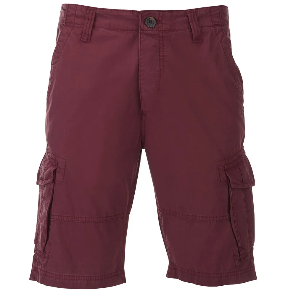 Threadbare Men's Hulk Cargo Shorts - Burgundy - W30 - Bordeauxrot Bild 1