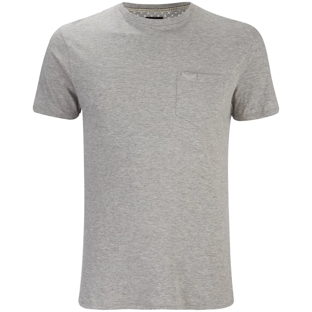 Threadbare Men's Jack Crew Neck Pocket T-Shirt - Grey Marl - S - Grau Bild 1
