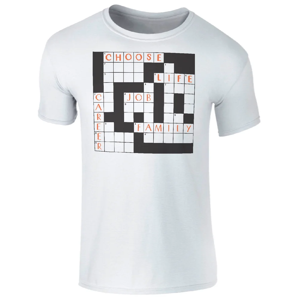 Männer Choose Life Career Job Family Crossword T-Shirt - Weiß - S - Weiß Bild 1