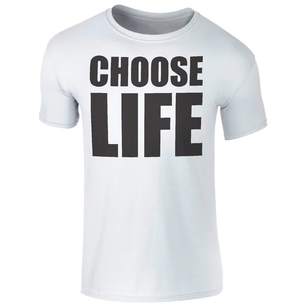 Männer Choose Life Schwarz Logo T-Shirt - Weiß - S - Weiß Bild 1