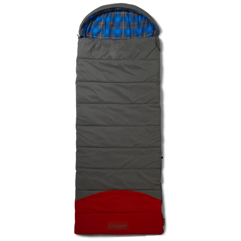 Coleman Comfort Basalt Sleeping Bag - Grey/Red - Single Bild 1