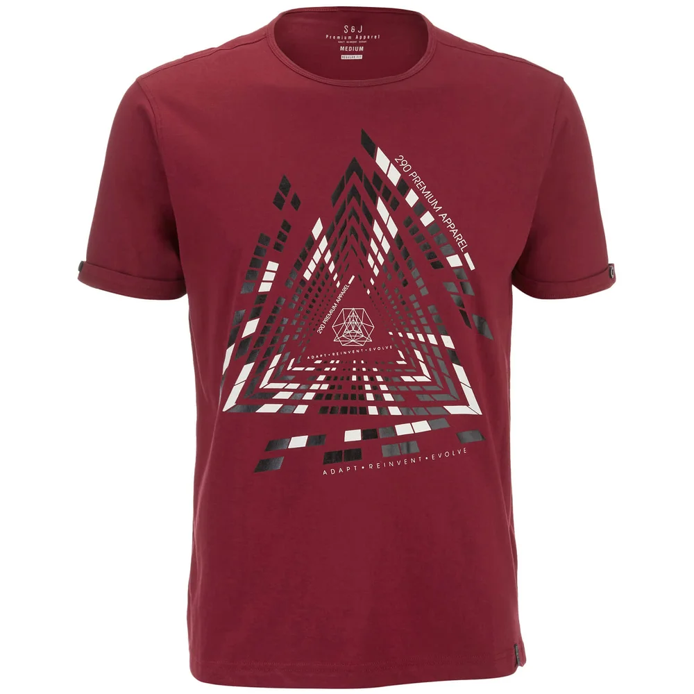 Smith & Jones Men's Imafonte Triangle T-Shirt - Cordovan Red - S Bild 1