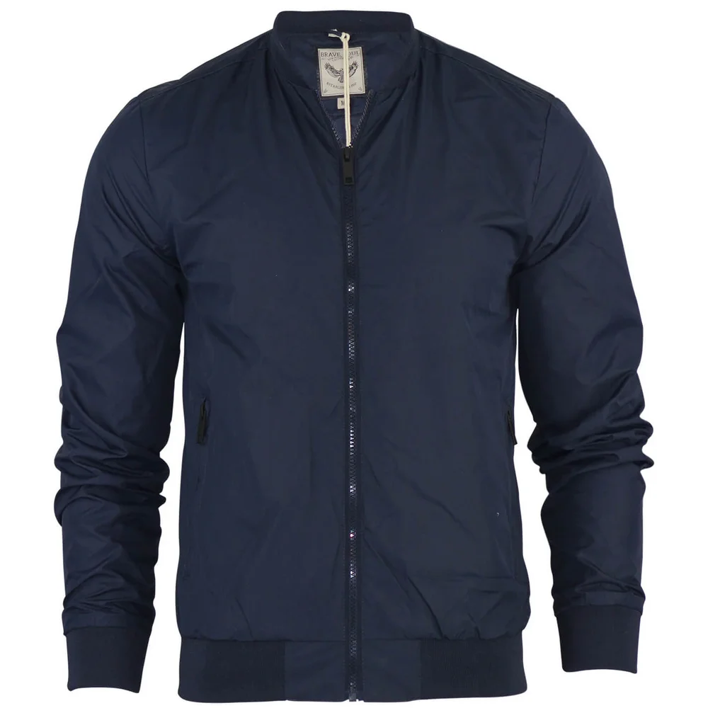 Brave Soul Men's Sanjay Bomber Jacket - Navy - S - Blau Bild 1
