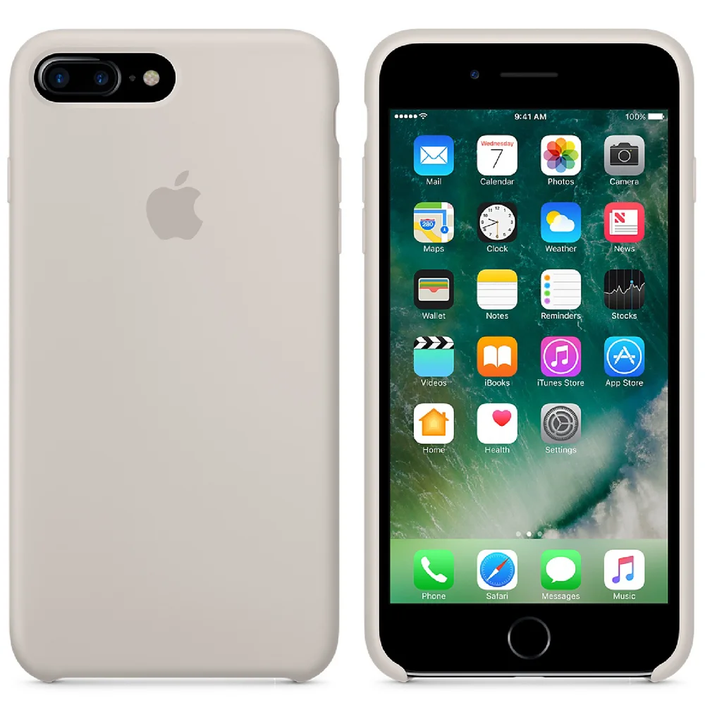 Apple iPhone 7 Plus Silicone Case - Stone Bild 1