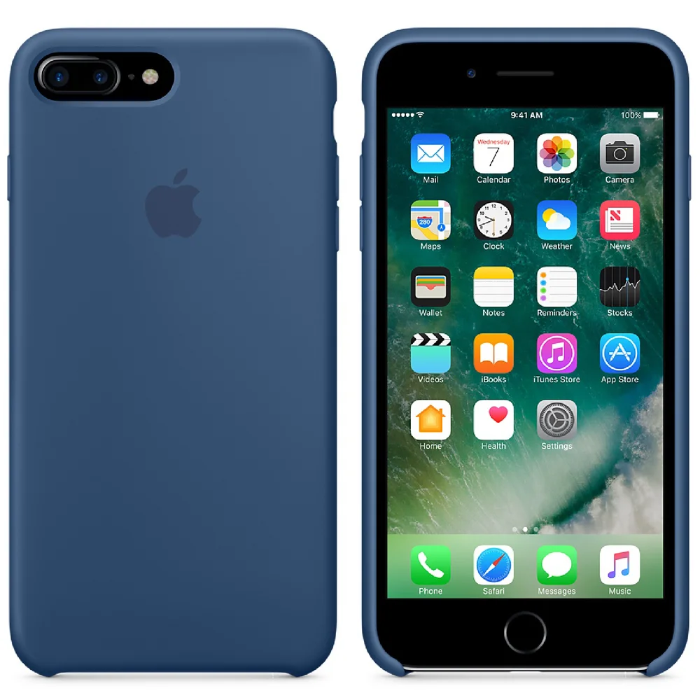 Apple iPhone 7 Plus Silicone Case - Ocean Blue Bild 1