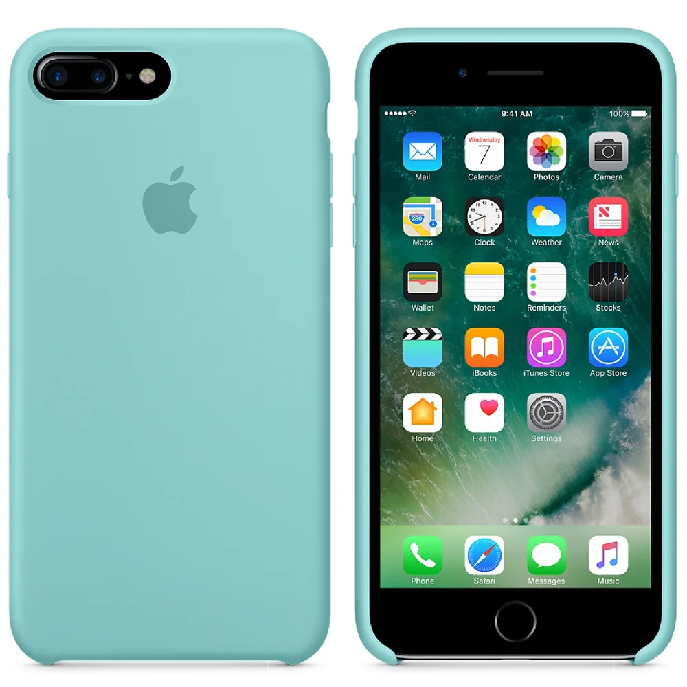 Apple iPhone 7 Plus Silicone Case - Sea Blue Bild 1