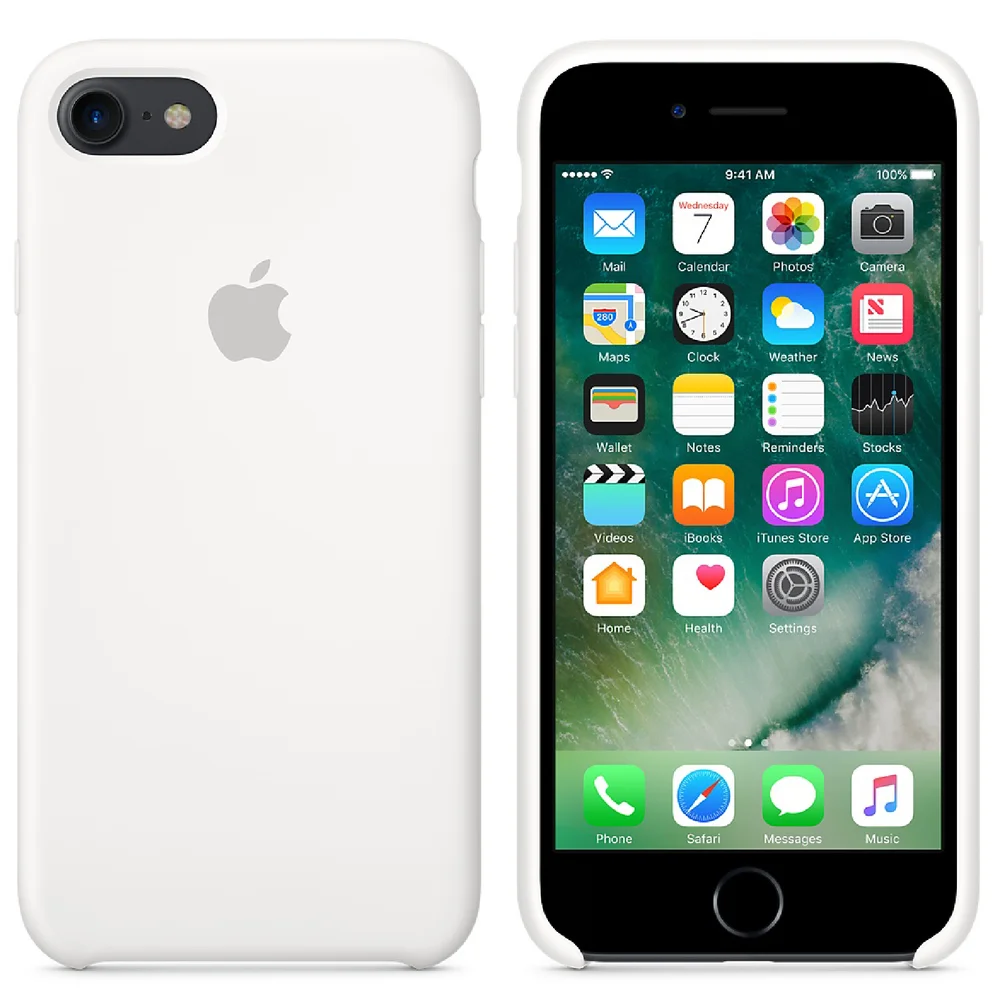Apple iPhone 7 Silicone Case - White Bild 1