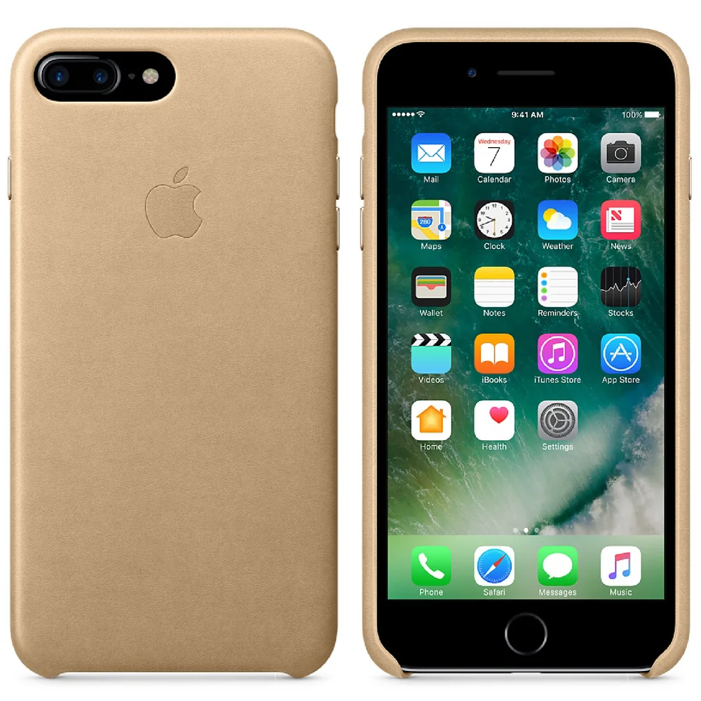 Apple iPhone 7 Plus Leather Case - Tan Bild 1