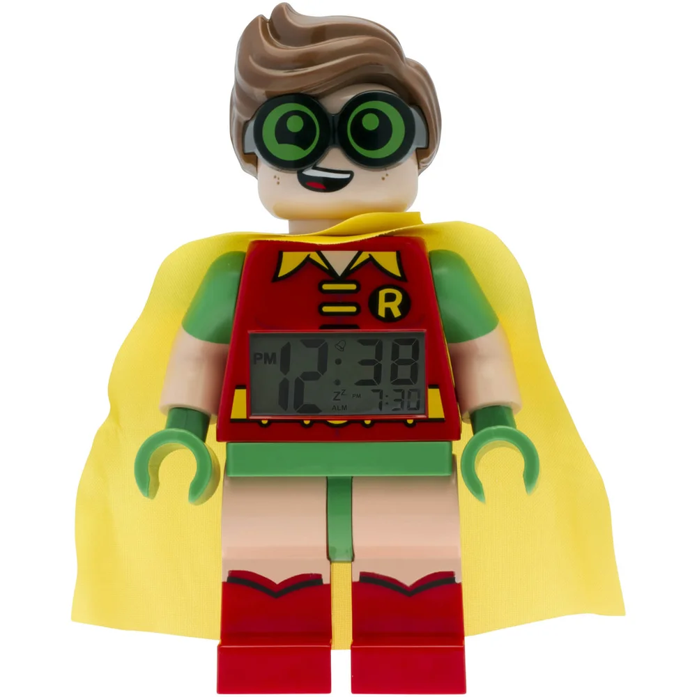 THE LEGO® BATMAN MOVIE Robin™ Minifiguren-Uhr mit Wecker Bild 1