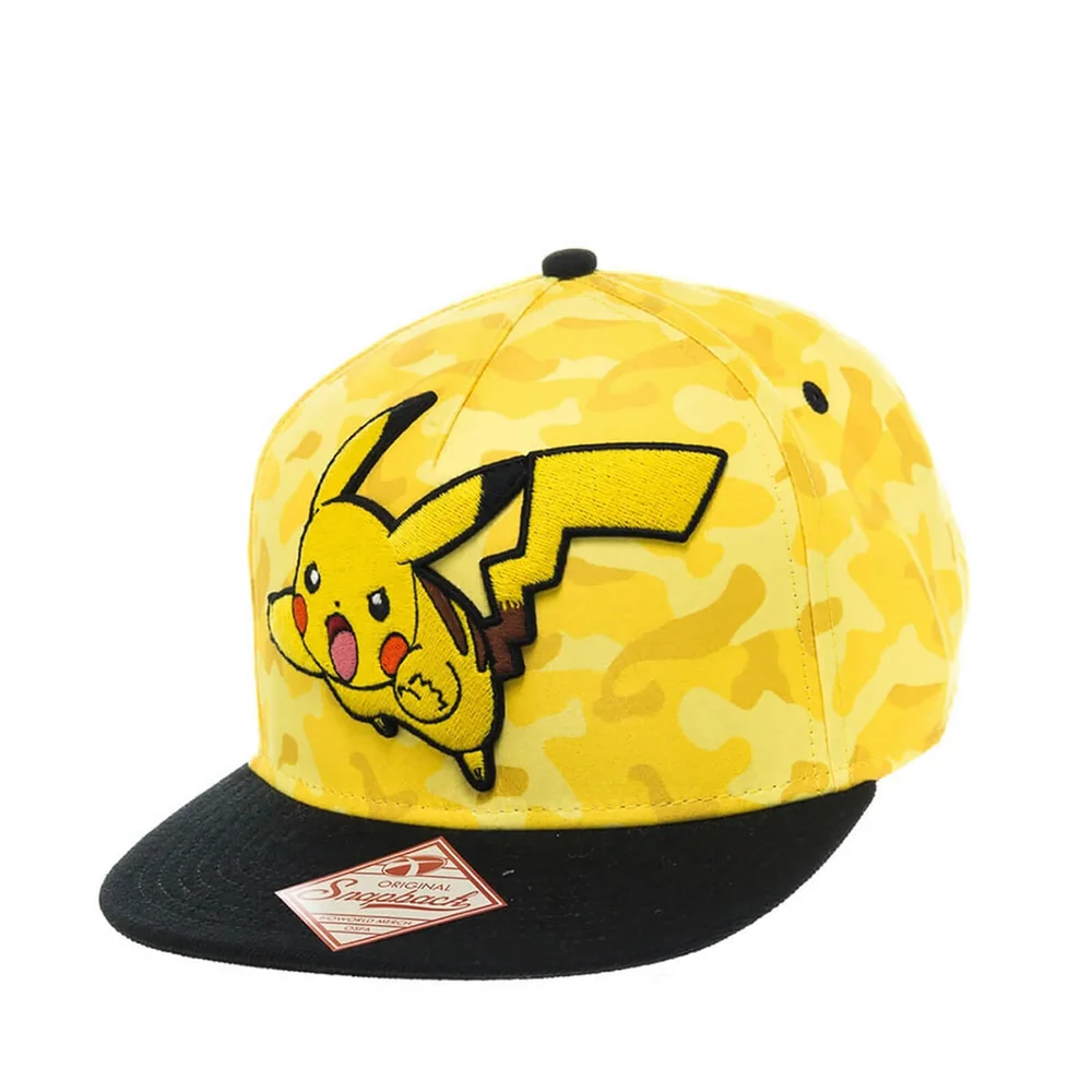 Pokémon Pikachu Snapback Cap - Yellow Camo/Black Bild 1