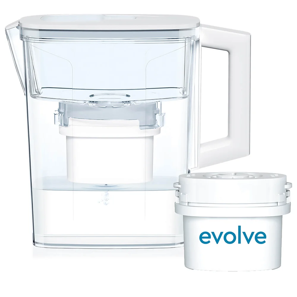 Aqua Optima 2.1L White Compact Water Filter Jug with 30 Day Evolve Filter Cartridge (1 Month Starter Pack) Bild 1