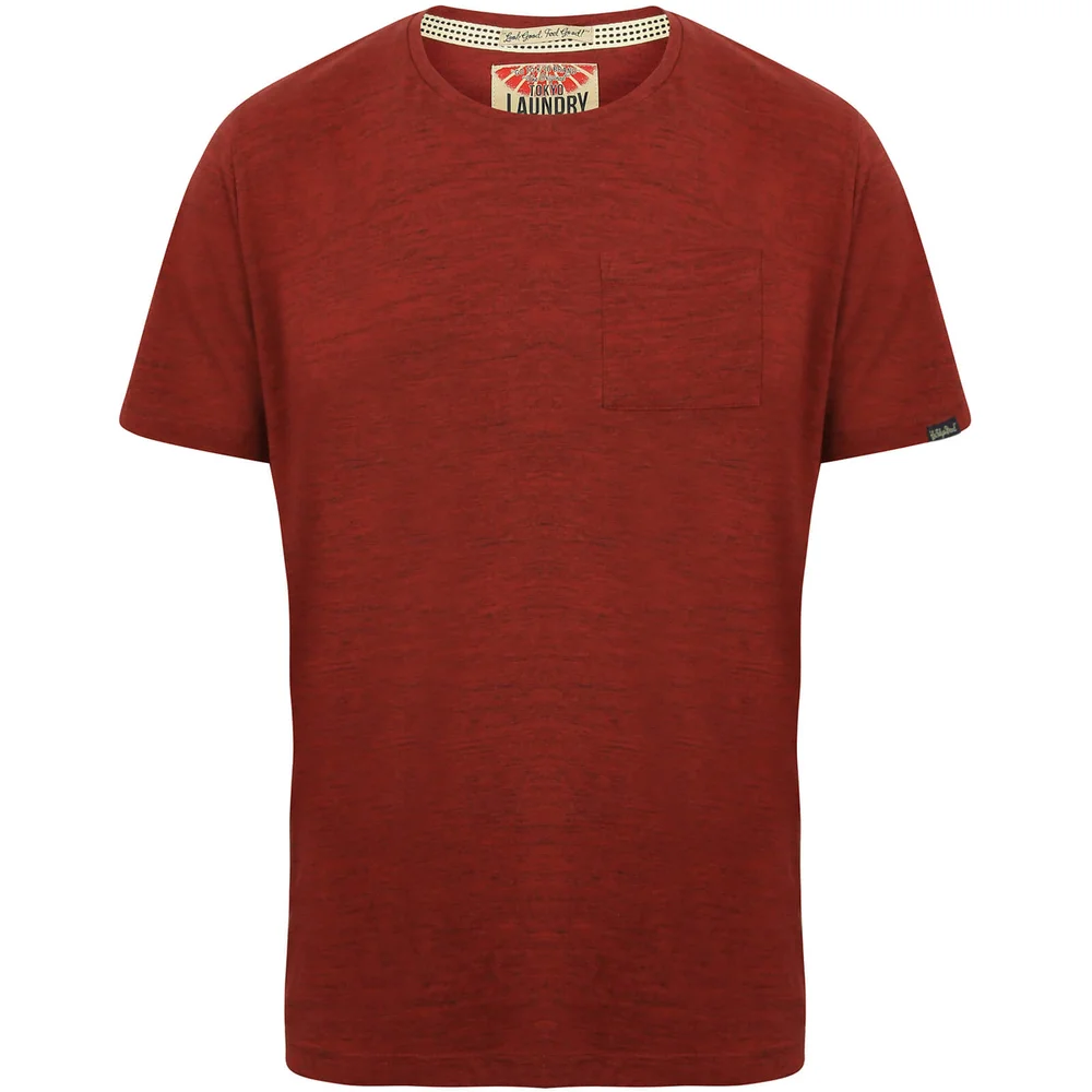 Tokyo Laundry Men's Textured Grotto T-Shirt - Oxblood Red - S - Bordeauxrot Bild 1