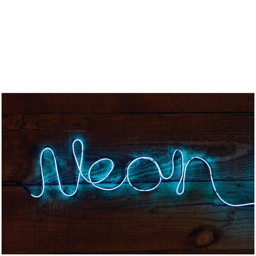 Neonlicht Schriftzug Effect Sign zum Selberformen – Blau Bild 1