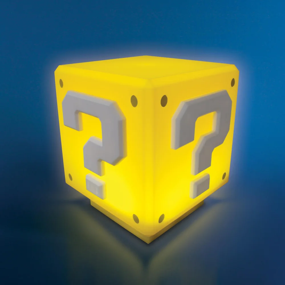 Nintendo Super Mario Mini Fragezeichen Lampe – Gelb Bild 1