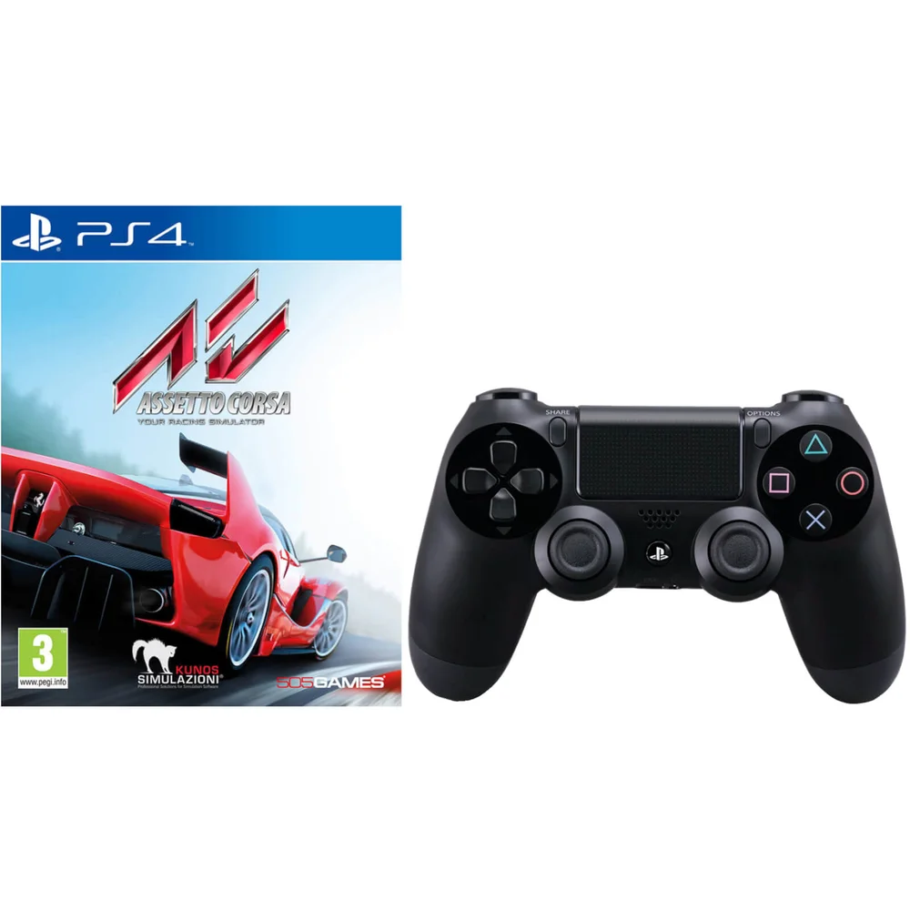Assetto Corsa with Sony PlayStation 4 DualShock 4 Controller Black Bild 1