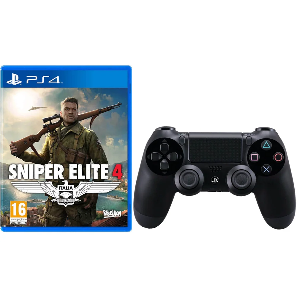 Sniper Elite 4 with Sony PlayStation 4 DualShock 4 Controller Black Bild 1