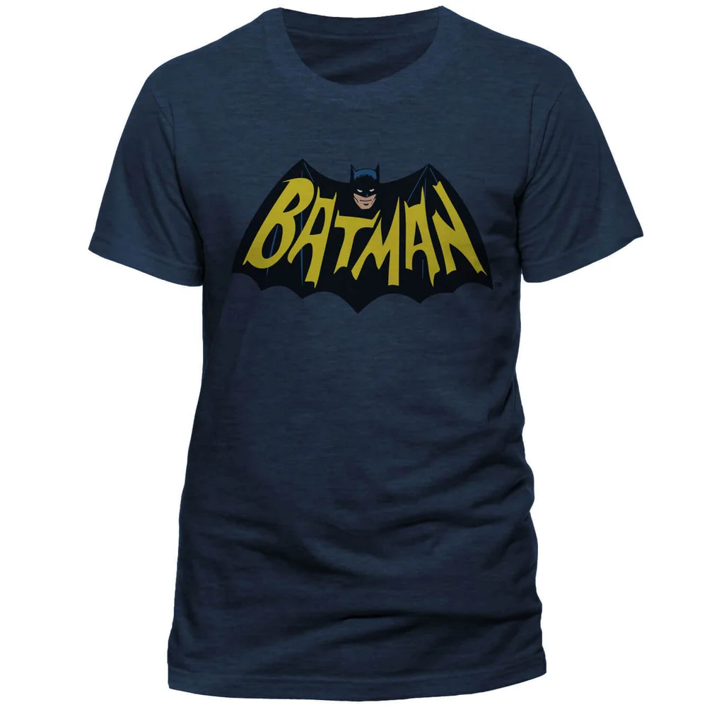 DC Comics Batman 1966 Logo T-Shirt - Navy - S - Marineblau Bild 1