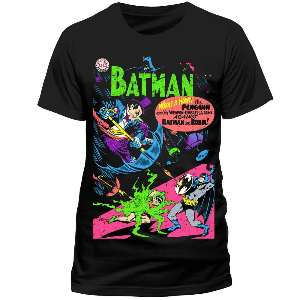DC Comics Batman Neon The Penguin Comic T-Shirt - Schwarz - S - Schwarz Bild 1