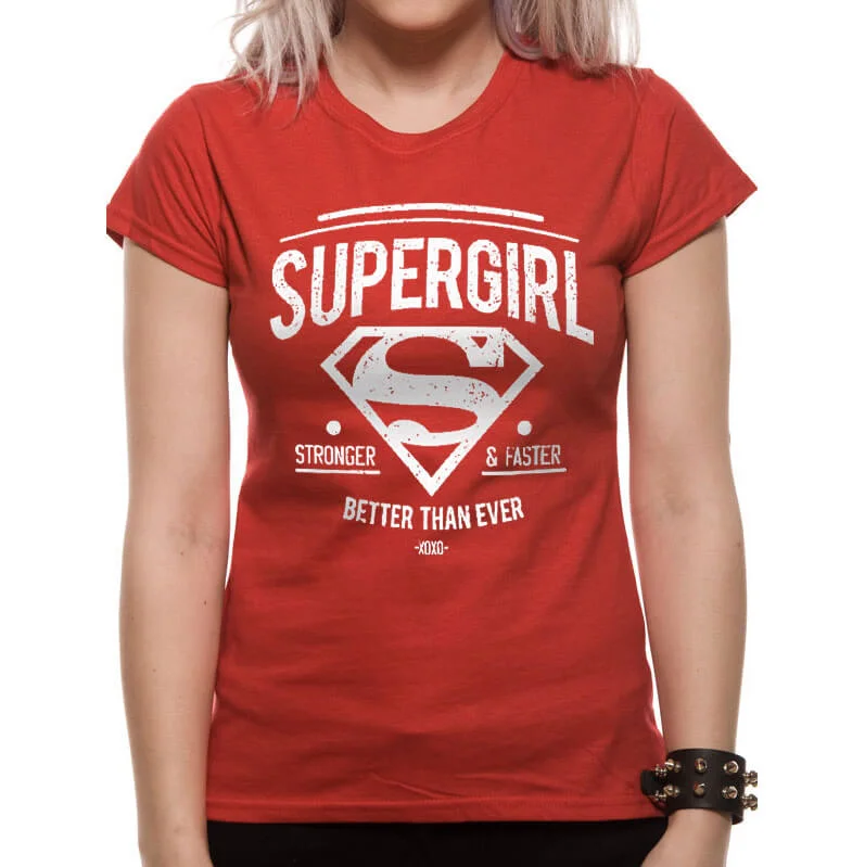 DC Comics WoMänner Supergirl Better Than Ever T-Shirt - Rot - S - Rot Bild 1