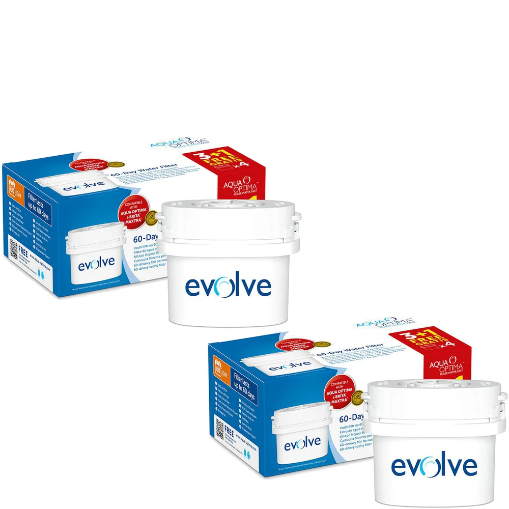 Aqua Optima 8 x 60 Day Evolve Water Filter Cartridges Fits BRITA MAXTRA Jugs (16 Month Pack) Bild 1