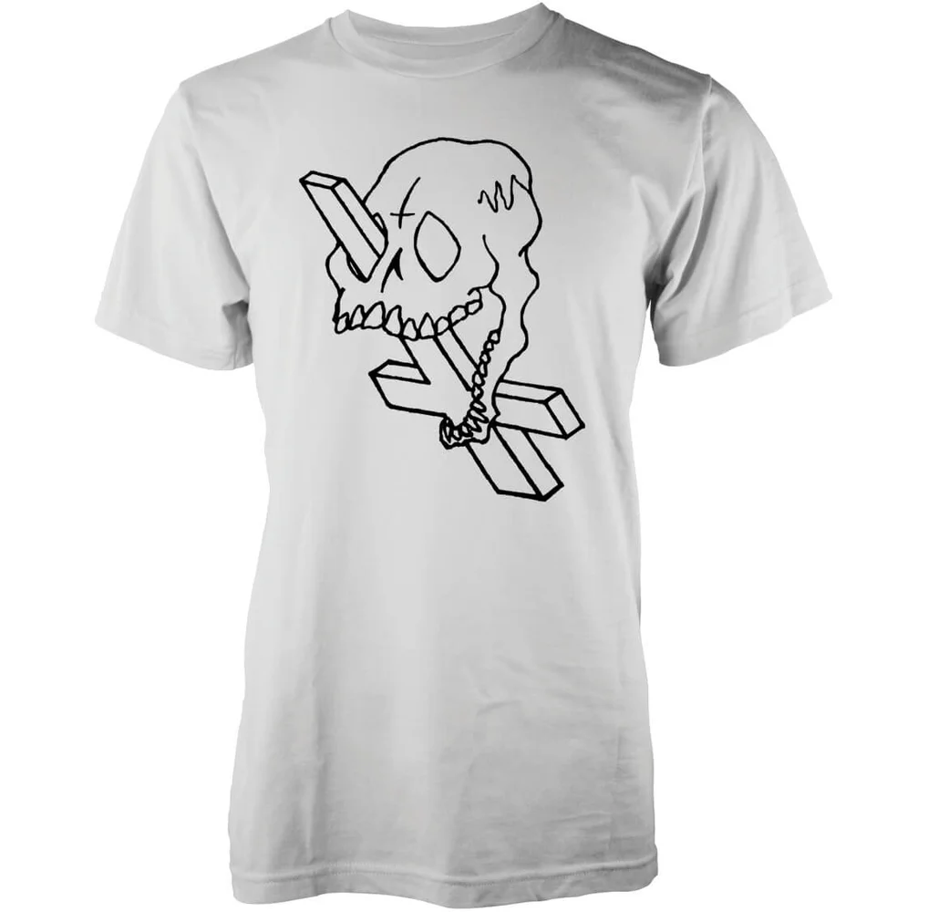 Abandon Ship Männer Skull Cross T-Shirt - Weiß - S - Weiß Bild 1