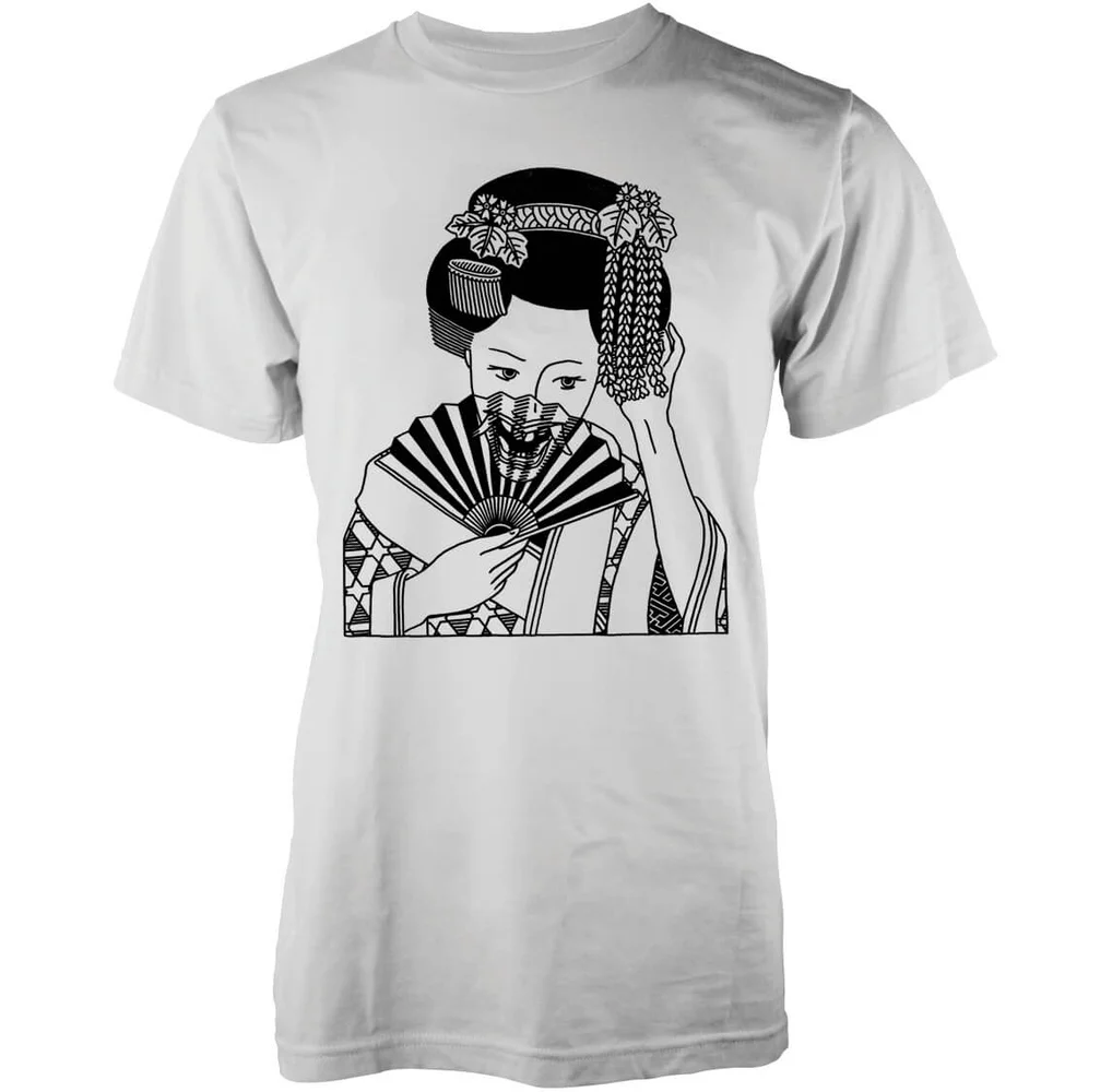 Abandon Ship Männer Skull Geisha T-Shirt - Weiß - S - Weiß Bild 1