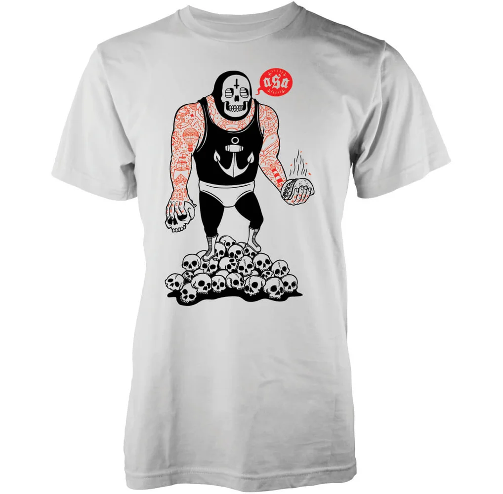 Abandon Ship Männer Taco Wrestler T-Shirt - Weiß - S - Weiß Bild 1