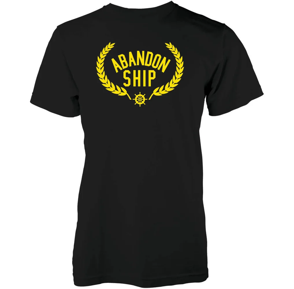 Abandon Ship Männer Golden Crest Logo T-Shirt - Schwarz - S - Schwarz Bild 1