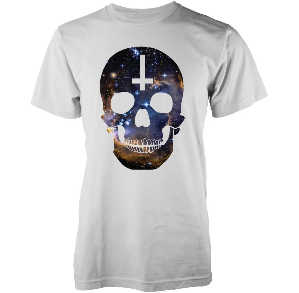 Abandon Ship Männer Galaxy Skull T-Shirt - Weiß - S - Weiß Bild 1