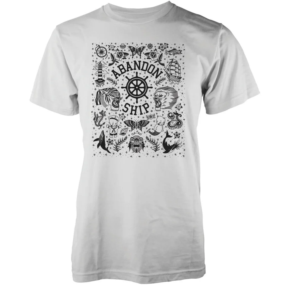 Abandon Ship Männer Wall Flash T-Shirt - Weiß - S - Weiß Bild 1