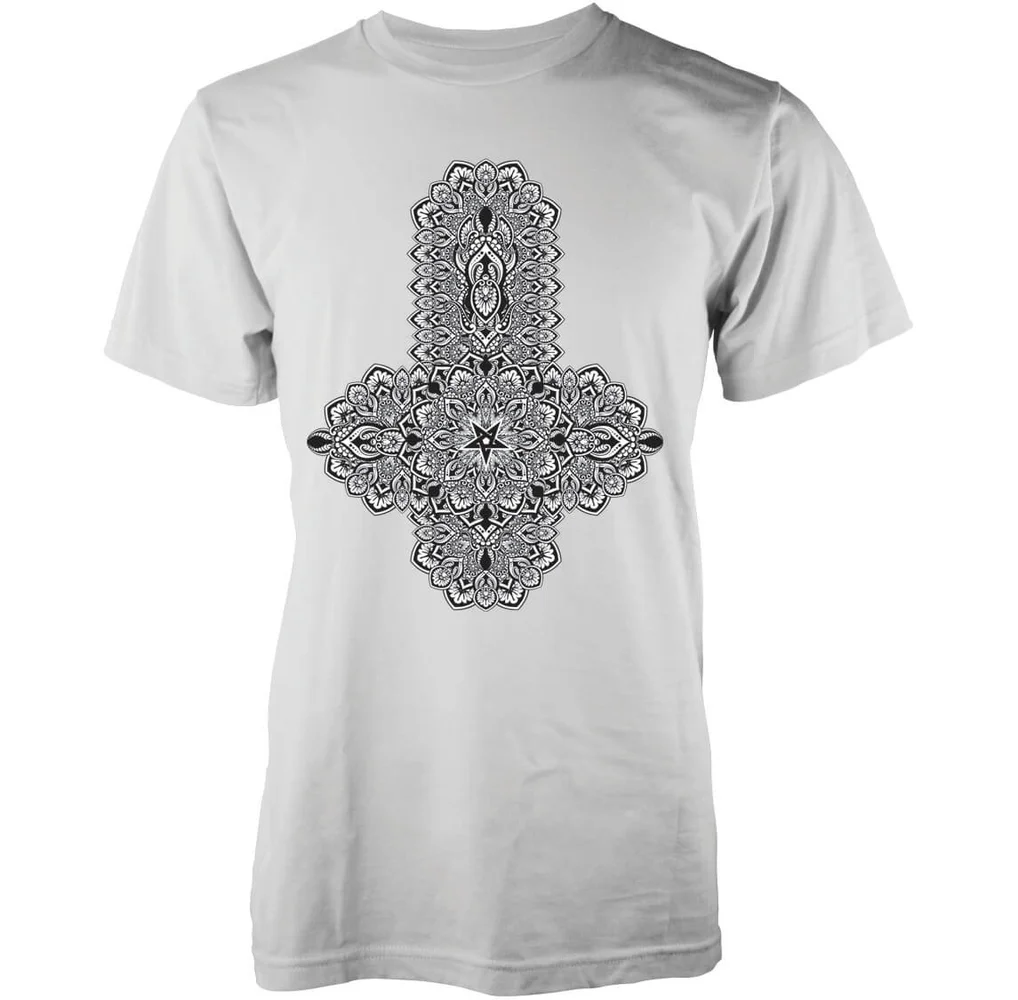 Abandon Ship Männer Floral Schwarz Cross T-Shirt - Weiß - S - Weiß Bild 1